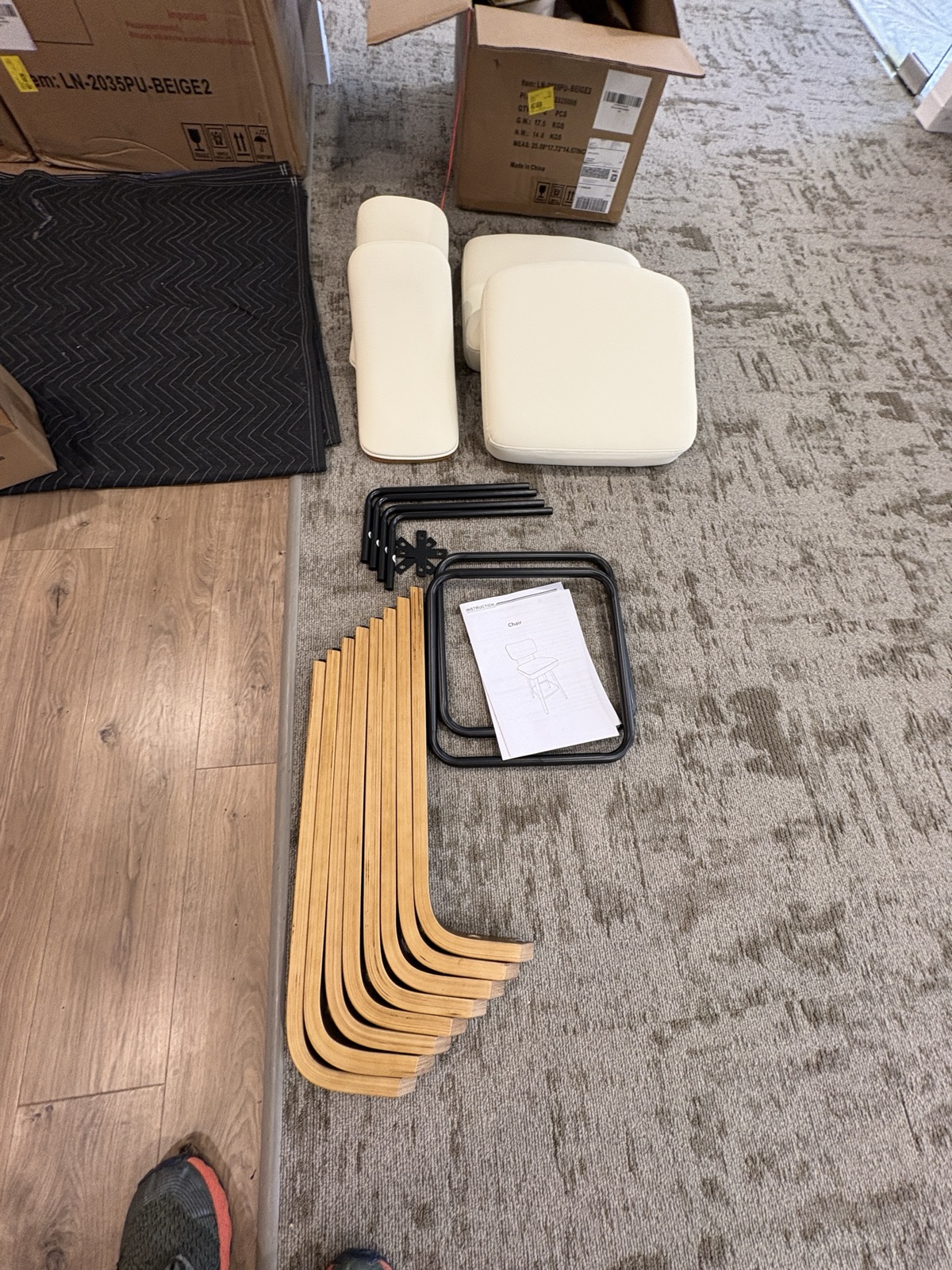 Modern Padded Bar Stool Assembly photo 4