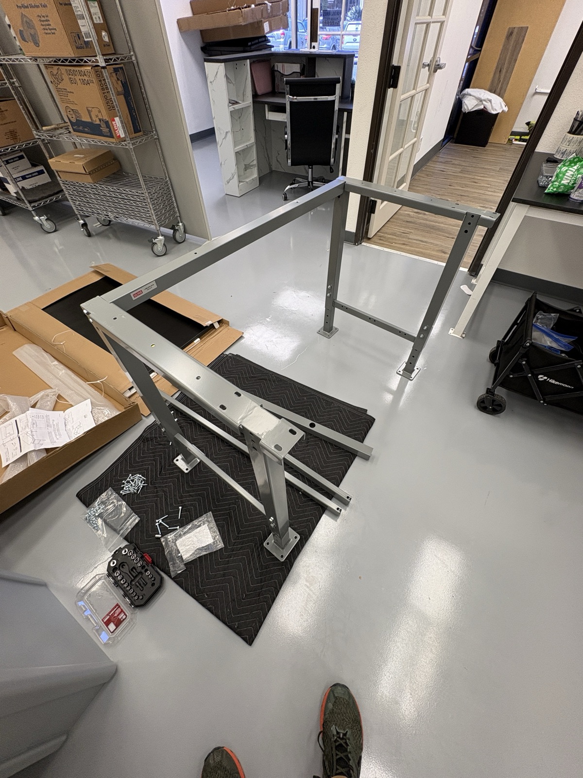 Steel Frame Lab Workbench Assembly photo 3