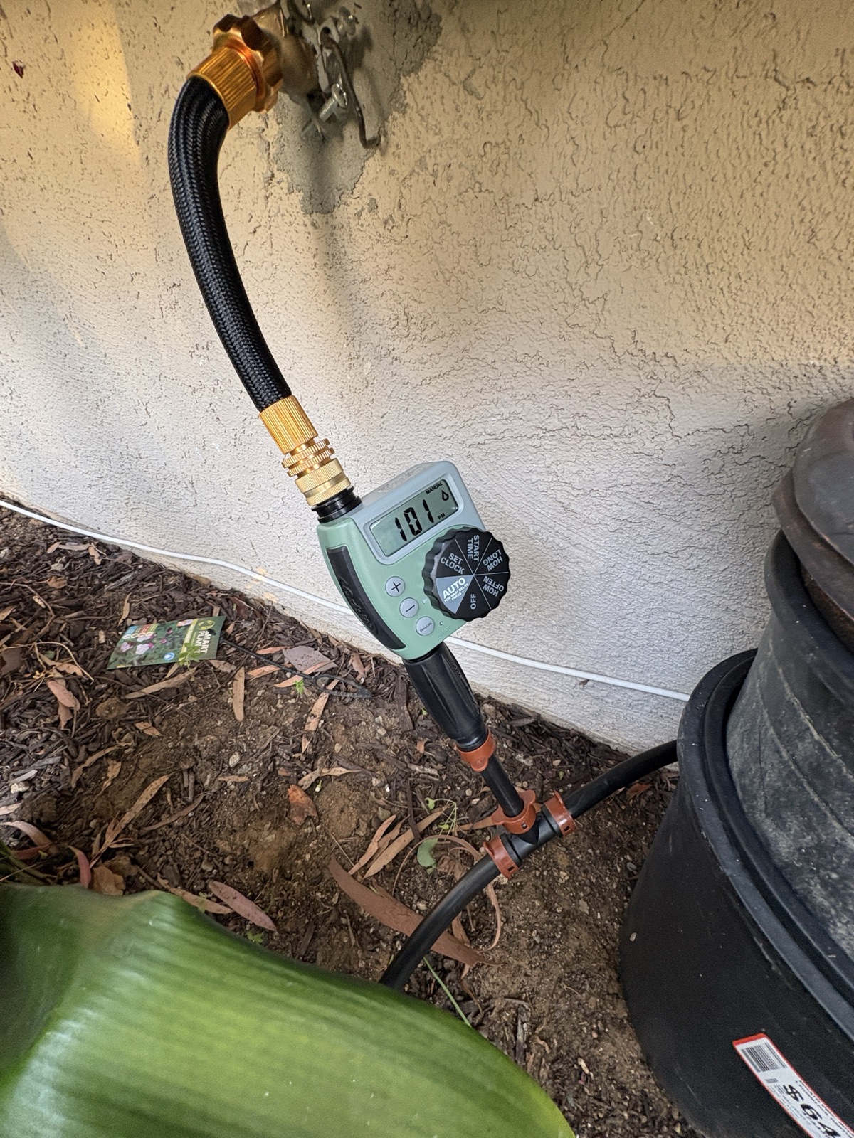 Micro Bubbler Drip Watering Kit Setup photo 2