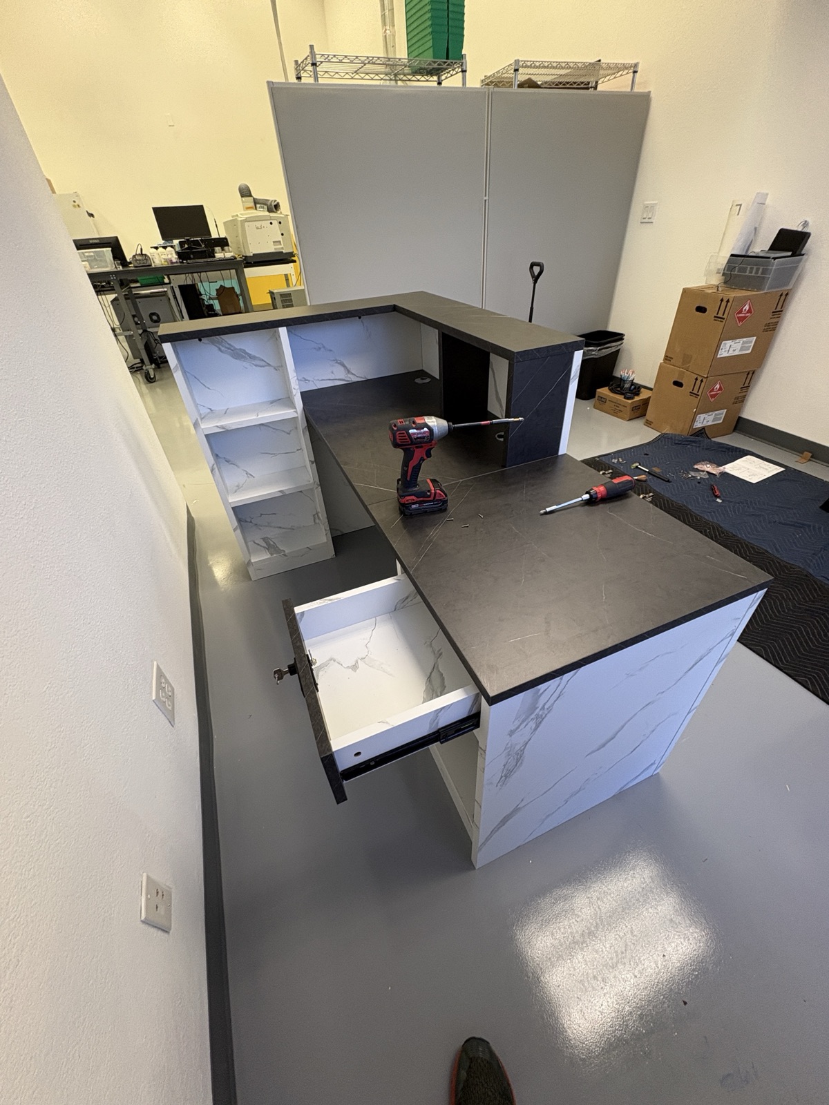 Reception Desk Assembly and Installation photo 4