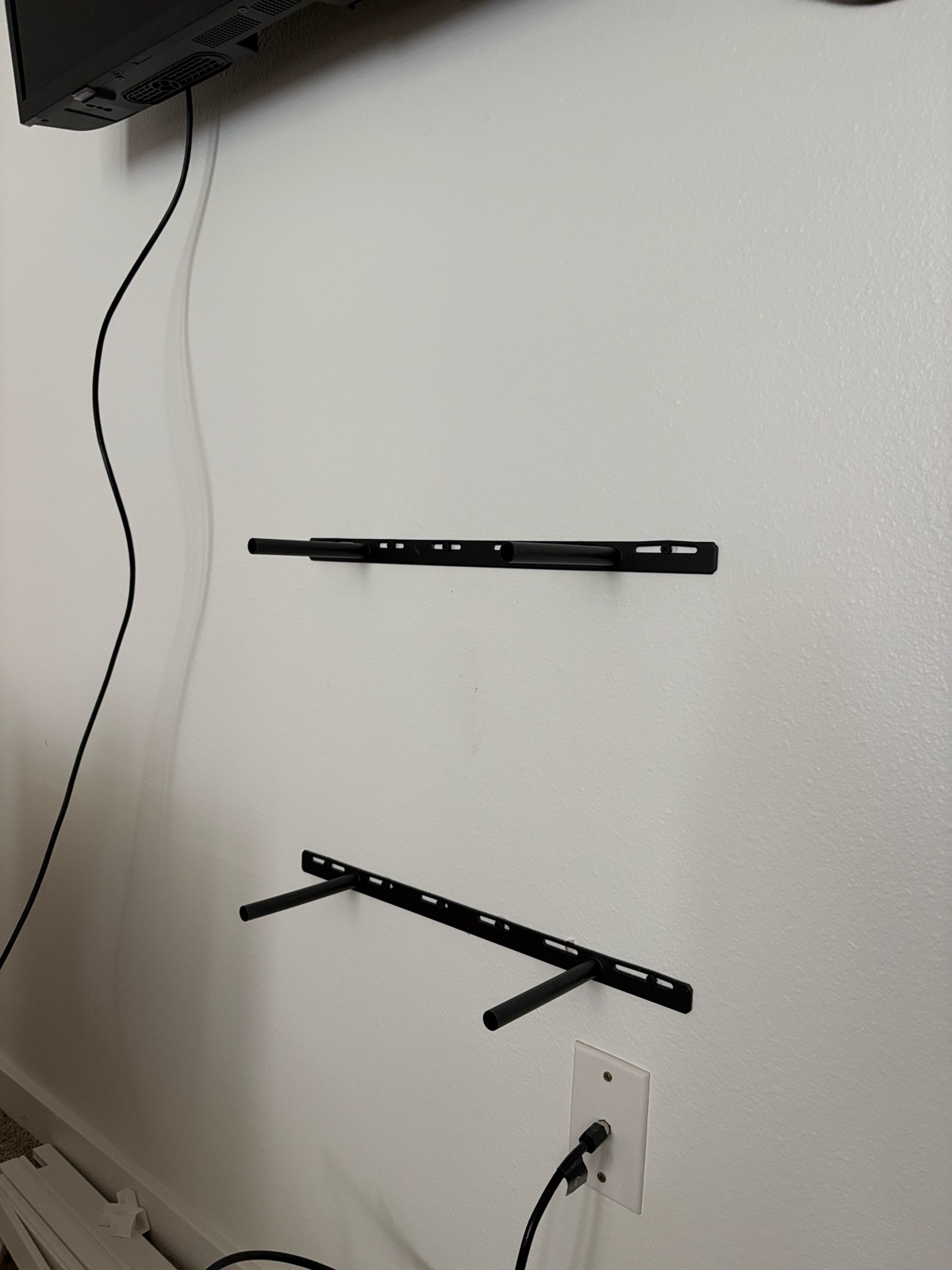 Wall-Mounted Wooden Shelves Installation photo 2