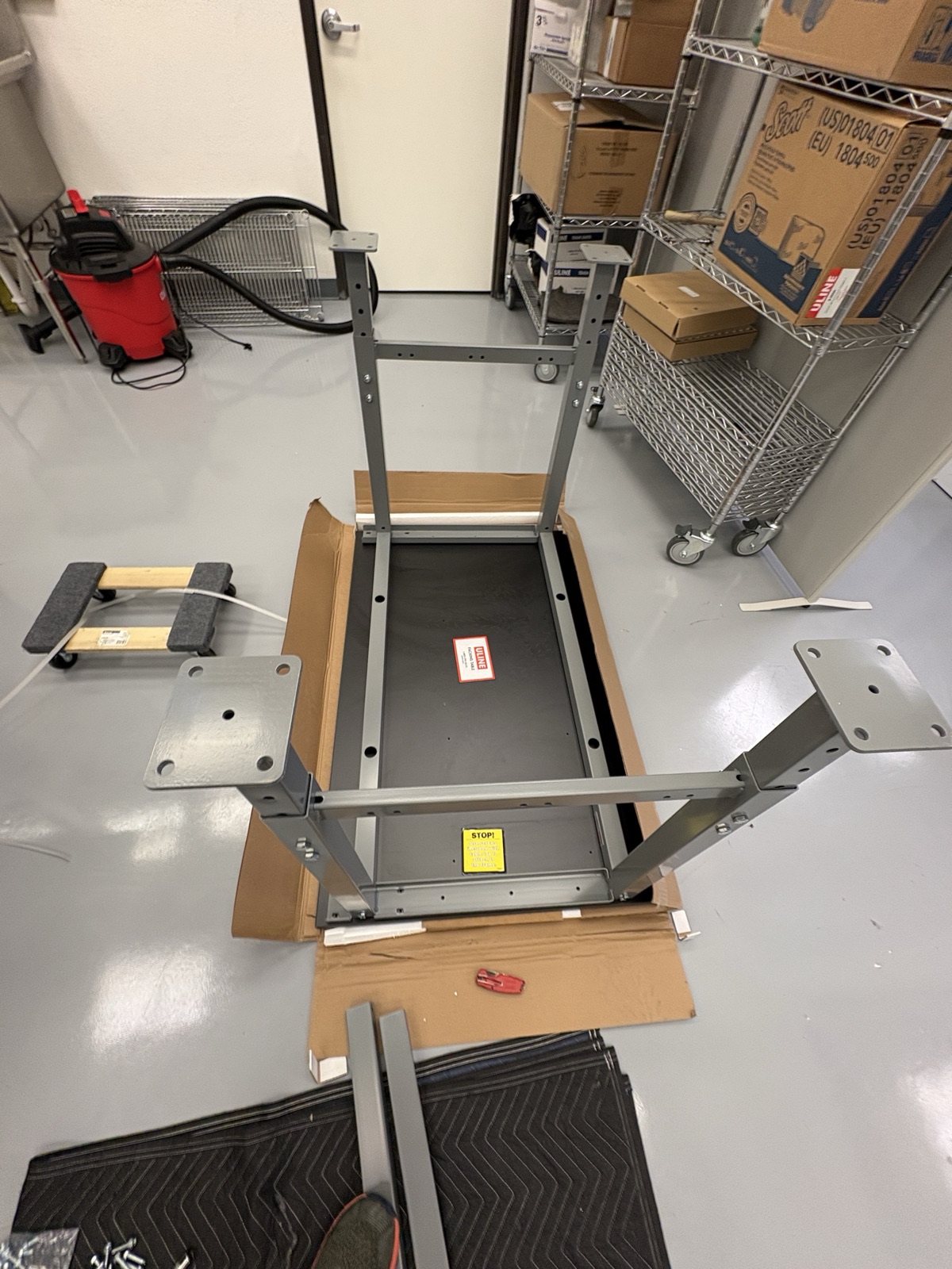 Steel Frame Lab Workbench Assembly photo 2